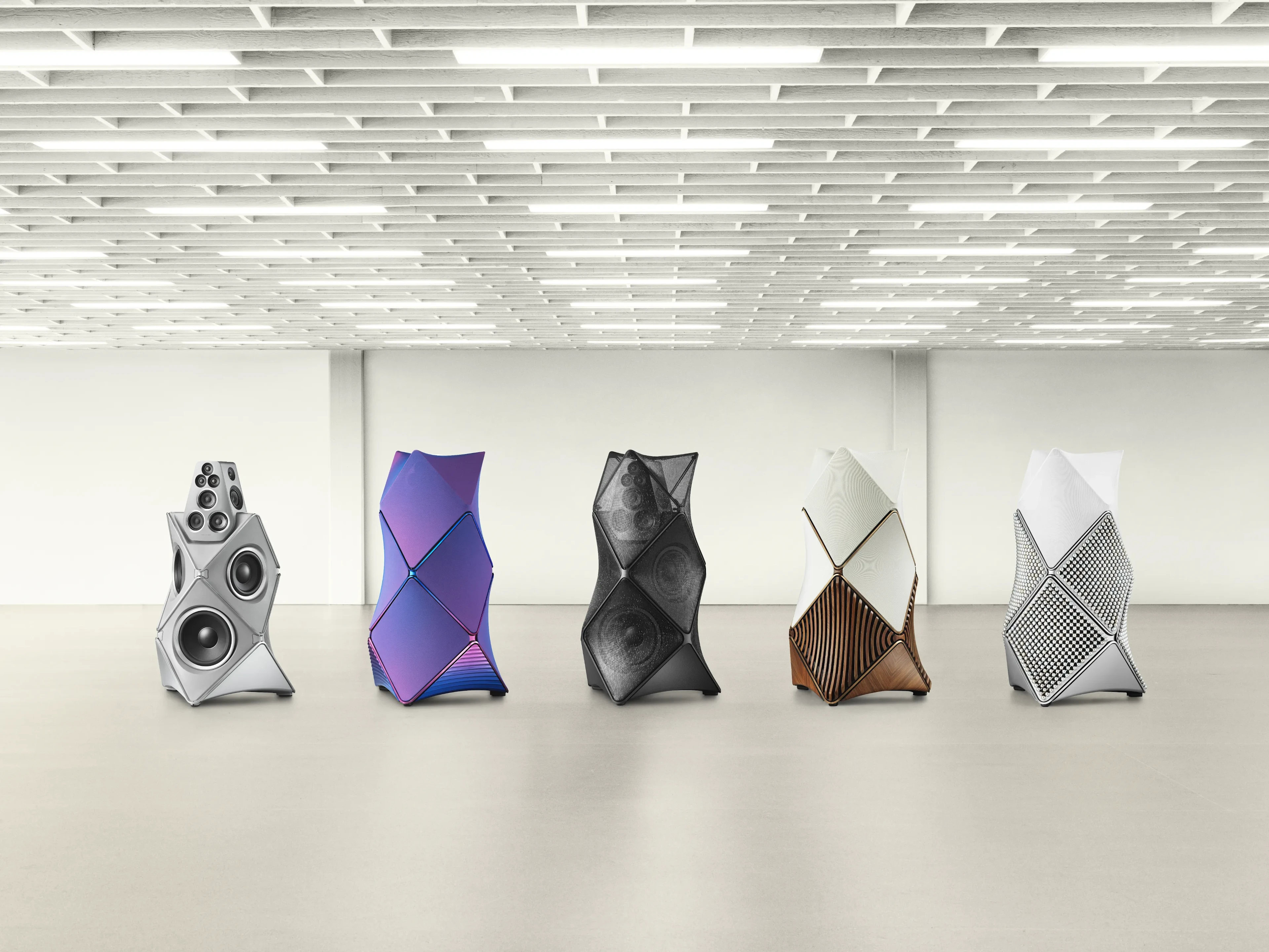 Beolab 90 Atelier Editions, Titan, Shadow, Zenith, Monarch, and Mirage